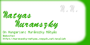 matyas muranszky business card